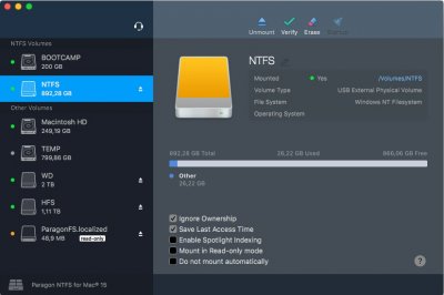 Paragon NTFS for MAC