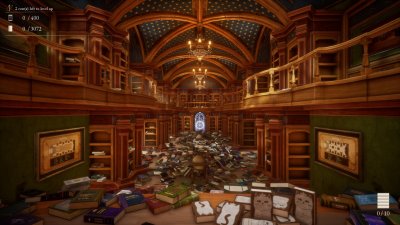 Librarian Tidy Up the Arcane Library